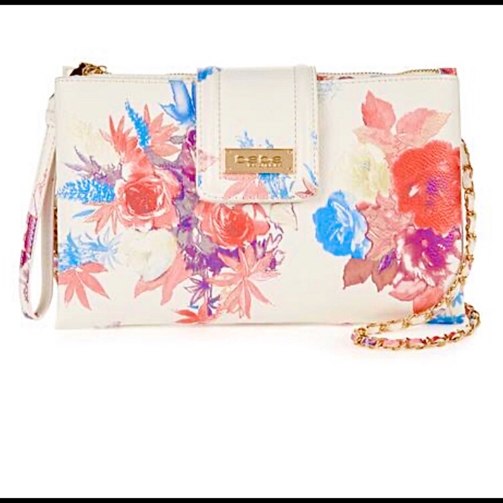 NWT BEBE Fresh Floral Crossbody Bag - Picture 2 of 5